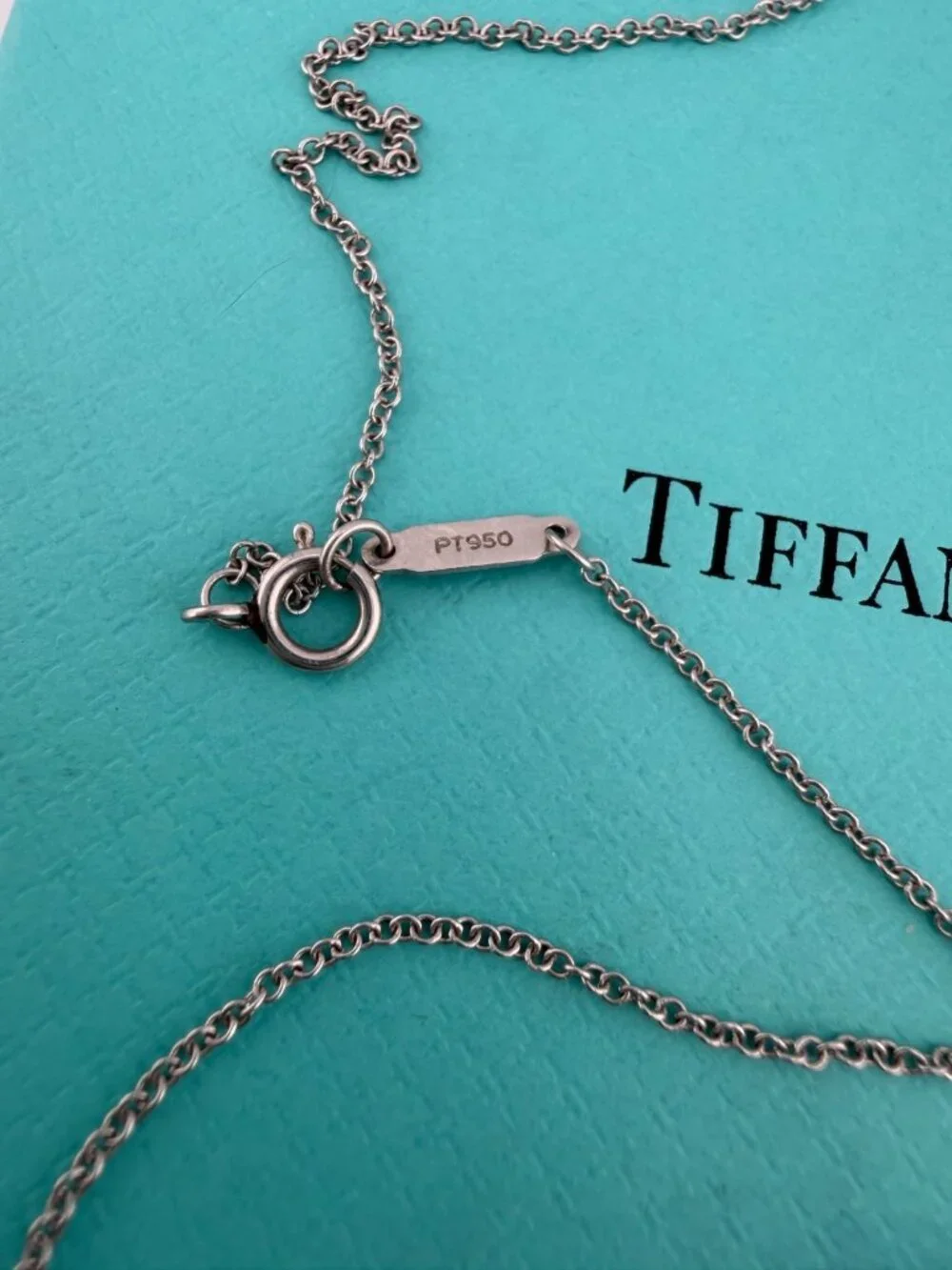 Tiffany & Co. Tanzanite Diamond Halo Solstice Necklace Platinum 16.25in